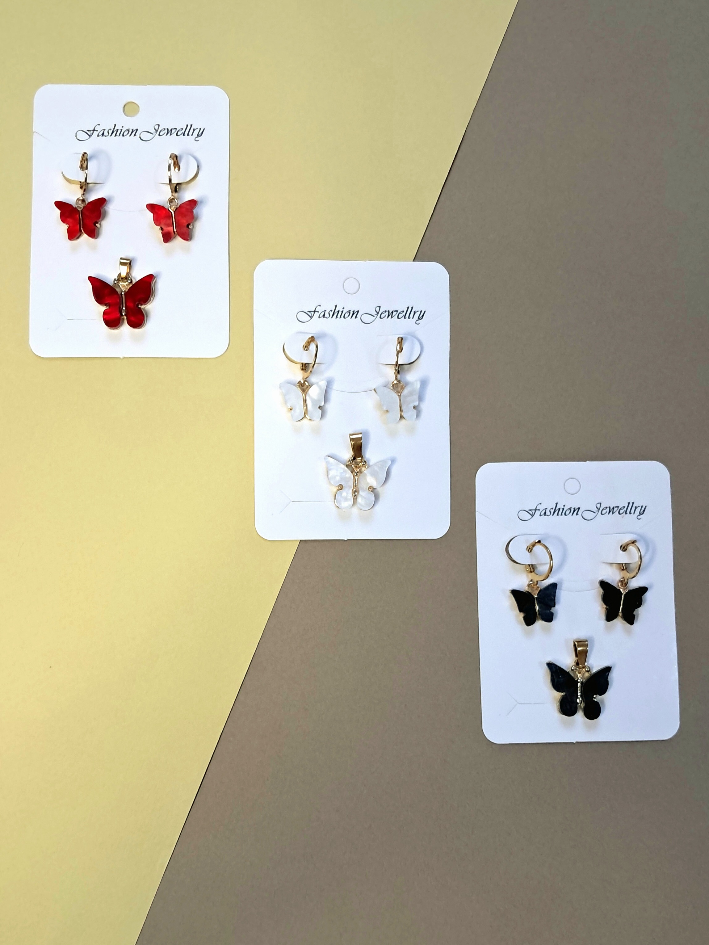 نیم ست پروانه صدفی